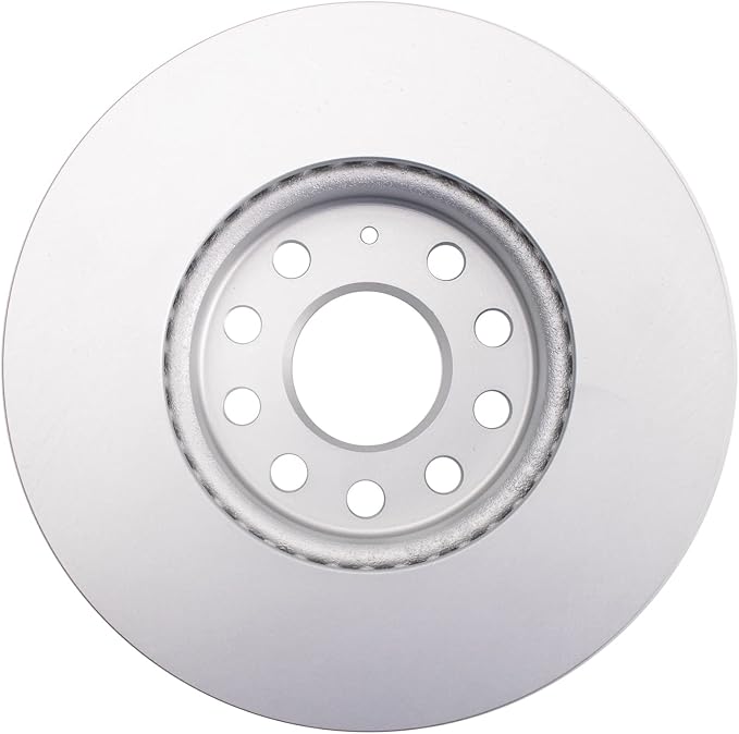 TRQ Front Brake Rotor Set G Coated Compatible with 2009-2016 Audi A3 2009-2016 A3 Quattro 2005-2023 Volkswagen Jetta Golf Beetle Eos Rabbit Taos e-Golf Golf SportWagen GTI