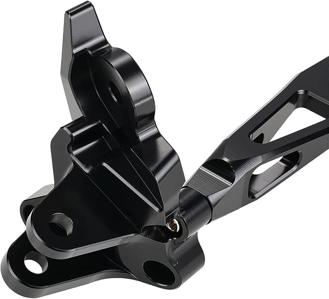 Foot Peg Bracket with Support Brace for Surron Ultra Bee,CNC 6061 Aluminum Foot Rest Pedal & Support Rod for Sur Ron Ultra Bee/Surron Ultrabee Black
