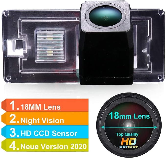 AHD IP68 1280Pixels 170° Rear View Reversing Camera Compatible with BMW E81 E87 F20 F21 /E63 E64/F12 F13/Z4 E85/E86/E89/Alfa Romeo/Fiat Croma/Grande Punto/Linea/Marea/Opel Astra/Corsa/Mini R55 R60 R61