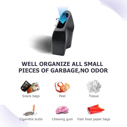 LUWU Car Trash Can Compatible with 2018-2022 2023 2024 2025 Tesla Model3 & ModelY Interior Accessories Car Trash with Lid Portable Mini Trash Dustbin Garbage Trash Bin Car Waste Bin Leak-Proof 2PCS