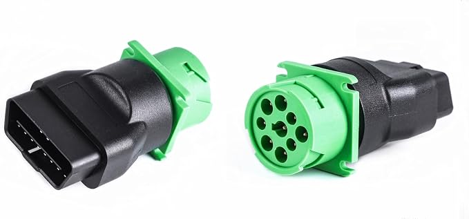 2pcs 16pin OBD2 Male to 9pin J1939 Adapter for Truck Freightliner Code Reader ELD Tracker (2)