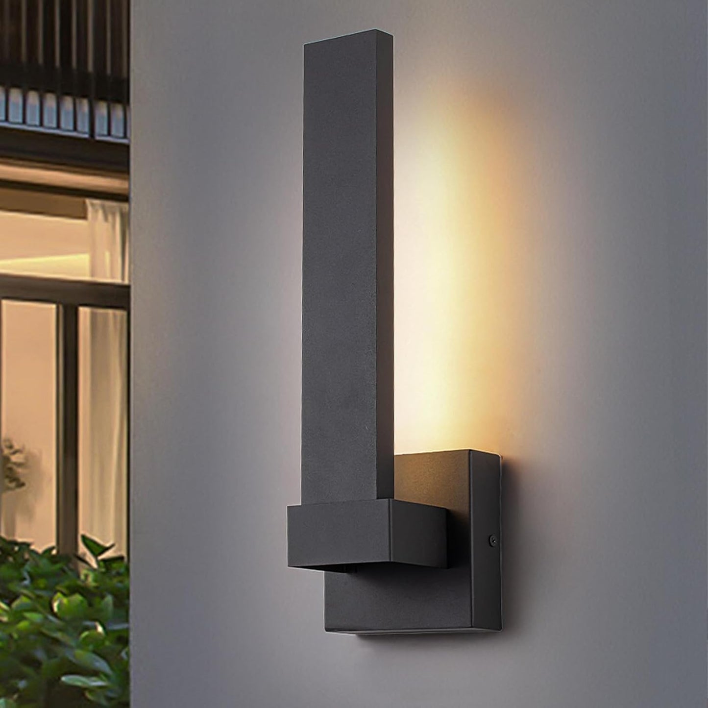 Modern Outdoor Wall Lights 15.5" LED Exterior Lighting Fixtures Patio Wall Lights Fixture Waterproof Outside Wall Sconces for Porch Yard Front Door Garage