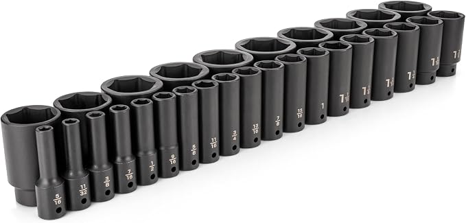 TEKTON 1/2 Inch Drive Impact Socket Set, 29-Piece | SID92007