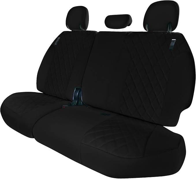 FH Group Custom Fit Car Seat Covers Specifically Made for Toyota Sienna 2021-2024, Black Ultraflex Neoprene 3rd Row Set Automotive Seat Covers, 7-8 Seater SUV Seat Covers, Toyota Accessories