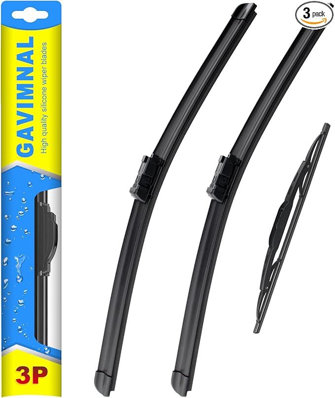 Gavimnal® 24"+17"+13" Silicone Wiper Blades Replacement For Chevrolet Equinox 2010-2017,All-Season Front Rear Windshield Wiper Blades(Set of 3)