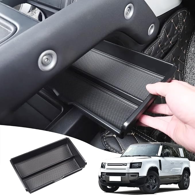 Lower Center Storage Box for 2020-2024 Land Rover Defender 90 110 130 Console Storage Box Interior Organizer Organizer Tray Protective Mat Decorative Tuning Supplies Accessories