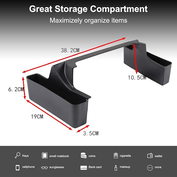 Car Console Organizer,Storage Box Center Console Organizer Tray,Console Pocket Organizer Phone Storage Compatible with Toyota Tacoma 2016-2023 Gear Shift Both Sides Storage Box,Organizer Accessories