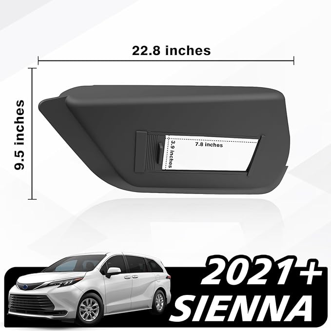 Muslogy Console Organizer Hidden Design Compatible with 2021-2025 2026 Toyota Sienna Sliding Door Hidden Storage Compartment 2PCS, OEM Style Privacy Organizer for 2021+ Sienna Accessories