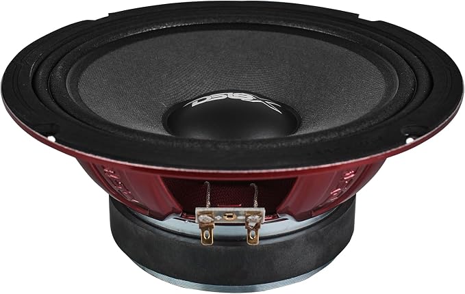 DS18 PRO-X8.4M Loudspeaker - 4", Midrange, Red Steel Basket, 550W Max, 275W RMS, 8 Ohms - Premium Quality Audio Door Speakers for Car or Truck Stereo Sound System (1 Speaker)