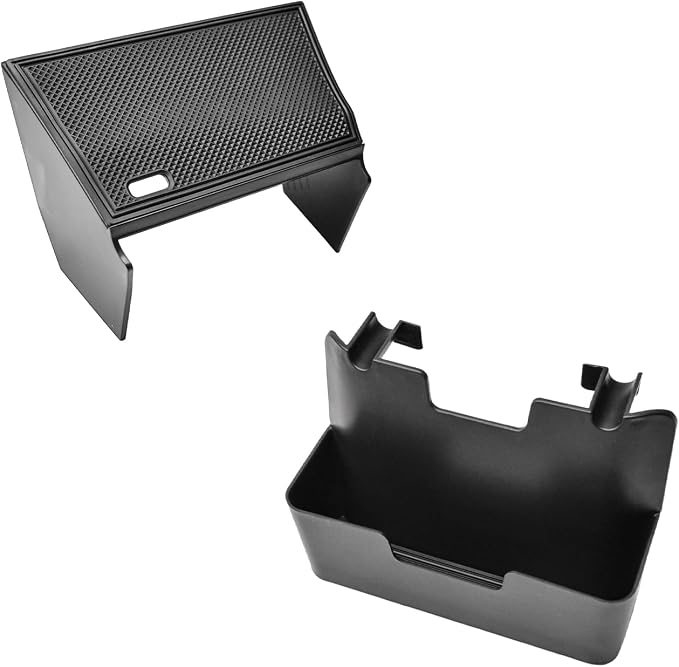 Bundle of Center Console Organizer and Armrest Hanging Storage Box, Compatible with 2013-2018 Subaru Forester, ABS Storage Compartment Divider