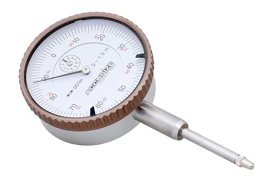 Accusize 0-1" Dial Indicator, Resolution: 0.001", P900-S102 | 0-1" x 0.001", AGD2 Style, Lug Back