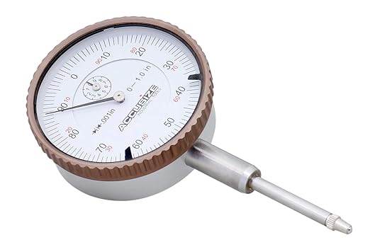 Accusize Industrial Tools 0-1'' by 0.001'' Dial Indicators, P900-S102, 6 Units | 0-1" x 0.001", 6 ps set