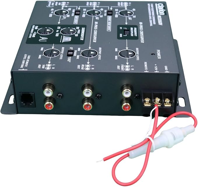 Clarion MCD360V 3-Way 6 Channel RCA Inputs Electronic Crossover with Remote Subwoofer Level Control Adjustable Level Output for Front Rear Subwoofer