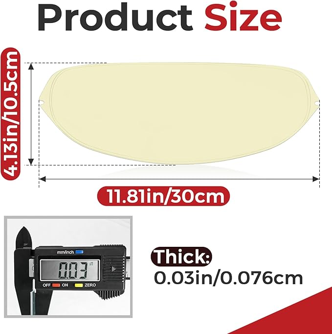Anti-Fog Insert Compatible with Shoei Helmet Shield Lens, Fits for Helmets, Ensures Clear Vision for Motorcycle Riding