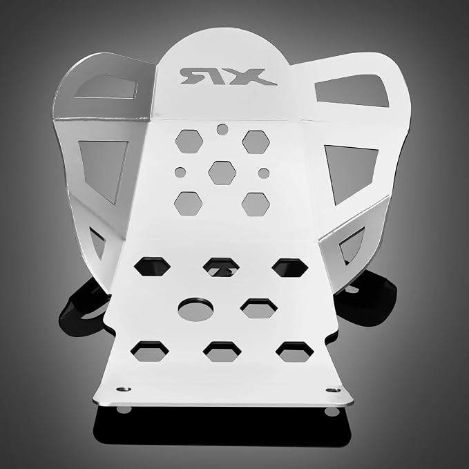 XR150L Skid Plate - Front Engine Bash Cover Guard Compatible with 2023~2025 XR125L XR150L - Skidplate Thickness Enhancement with Engine Heat Dissipation Holes (Silver)