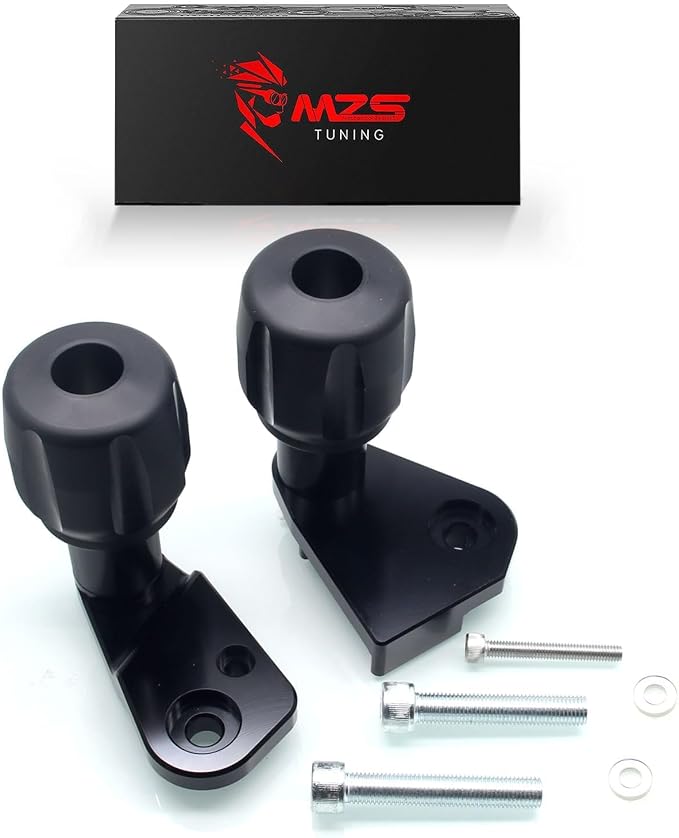 MZS Motorcycle Frame Sliders, Falling Crash Protector Guards No Cut Kits Black Compatible with GSXR 1000 GSXR1000 2017-2025 / GSXR 1000R GSXR1000R 2017-2025