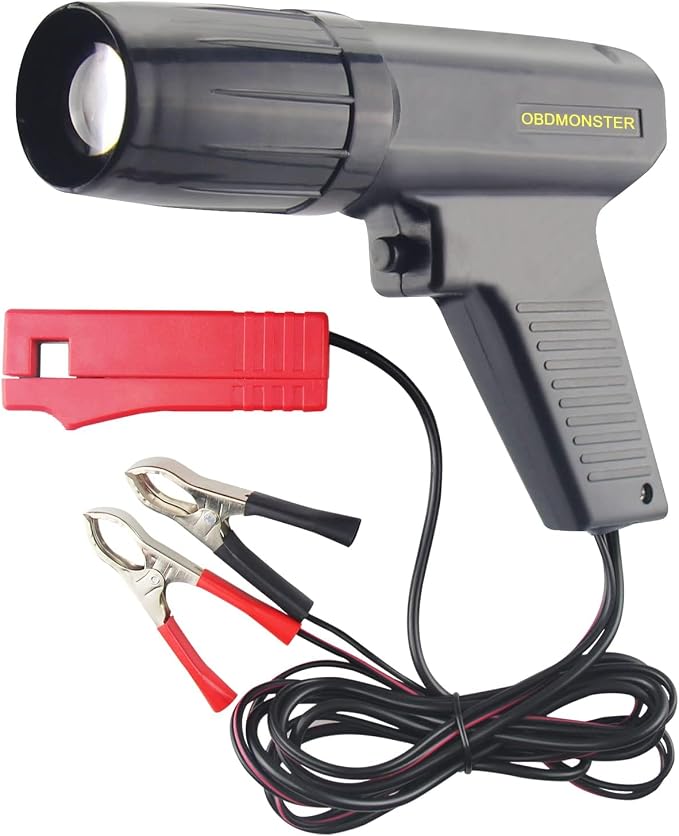 Automotive Timing Light 12V, Inductive Ignition Timing Light Gun for 2&4 Stroke Petrol Engine for Old Classical Car Motorcycle