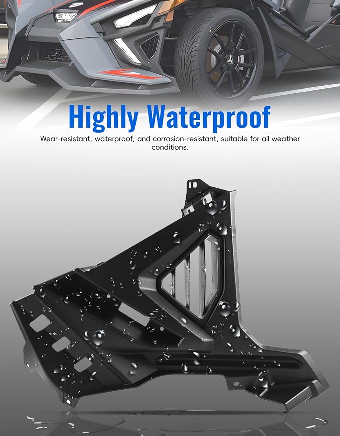 Front Lower Accent Panel Kit for Slingshot, 2PCS DRL Decorative Plate Lights Exterior Housing Trim Panel for Polaris Slingshot S SL SLR R GT 2020-2024 Accessories, Replace OEM #2884605
