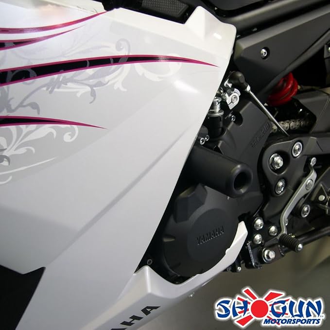 Shogun USA Made Yam FZ6R FZ6 R 2009 2010 2011 2012 2013 2014 2015 2016 2017 Black No Cut Frame Sliders - 750-6369