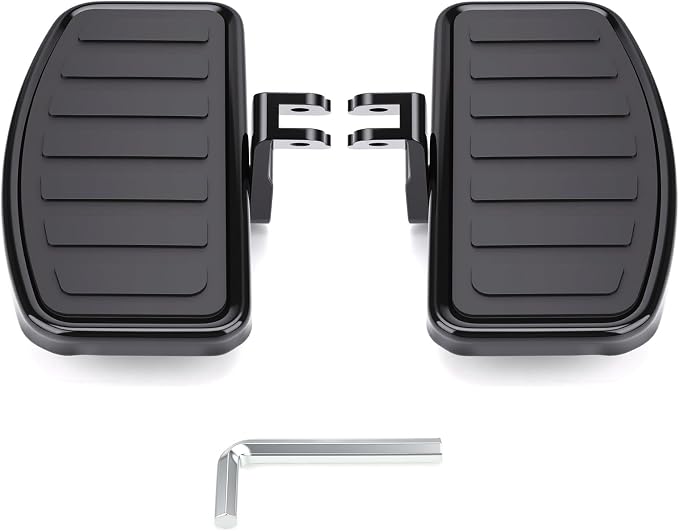 Floorboards Front Footpegs for Harley Softail 2018-2024 Breakout Deluxe Fat Bob Fat Boy Heritage Low Rider Slim Street Bob Sport Glide Wide Rider Anti-Slip Highway Pegs (Black)