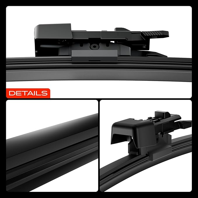 A-Premium 26"+22"+12" Windshield Wiper Blades Compatible with Volkswagen Atlas 2018-2024 - Front Rear Wipers Blade Set for TLPN/FR_2V Arm Connector, with Wear Indicator & Towel (Pack of 3)