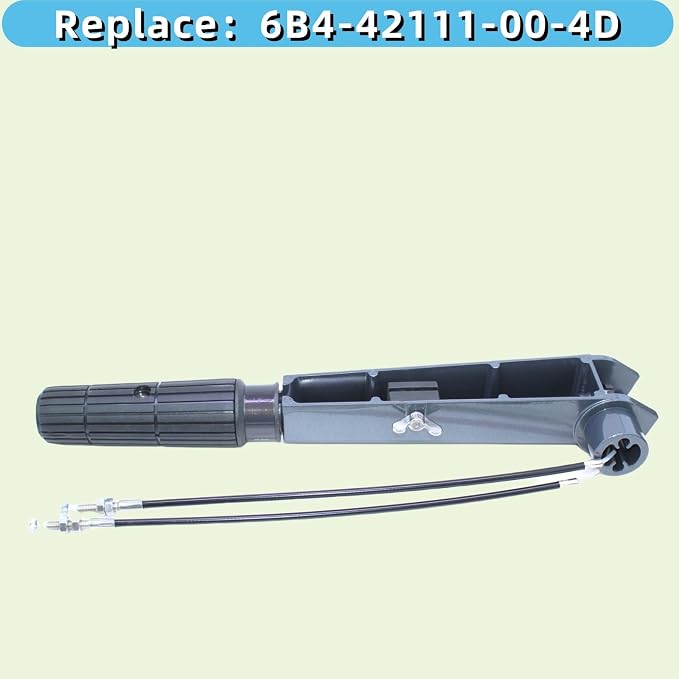 6B4-42111-00-4D Throttle Handle Steering Assembly with Cable for Yamaha Outboard Motor 2-Stroke 9.9HP 15HP