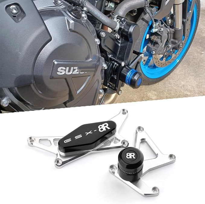 GSX-8R Frame Sliders Fit For GSX 8R 2024 2025 2026 + | GSX8R Falling Protect Crash Sliders Protect 2025 GSX 8R Falling protector 2025 GSX8R Accessories BK-SI