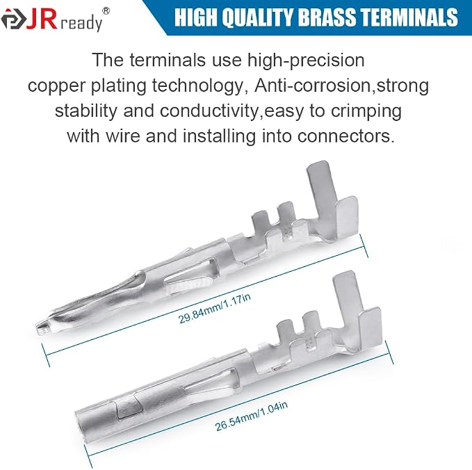 JRready DDS Metal Storage Handle Pin Removal Tool Kit for Weather Pack Metri-Pack Connectors + ST6380-030 Weather Pack Terminal Kit Pins & Sockets 12124582/12124580 14-18AWG F-Crimp Contacts