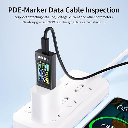 Diymore USB C Power Meter Tester,USB C Tester Digital Multimeter with LCD Display,Digital Voltmeter Type C Voltage and Current Tester Fast Charging PD3.1 Protocol Testing,240W/40V/12A Capacity 2PCS