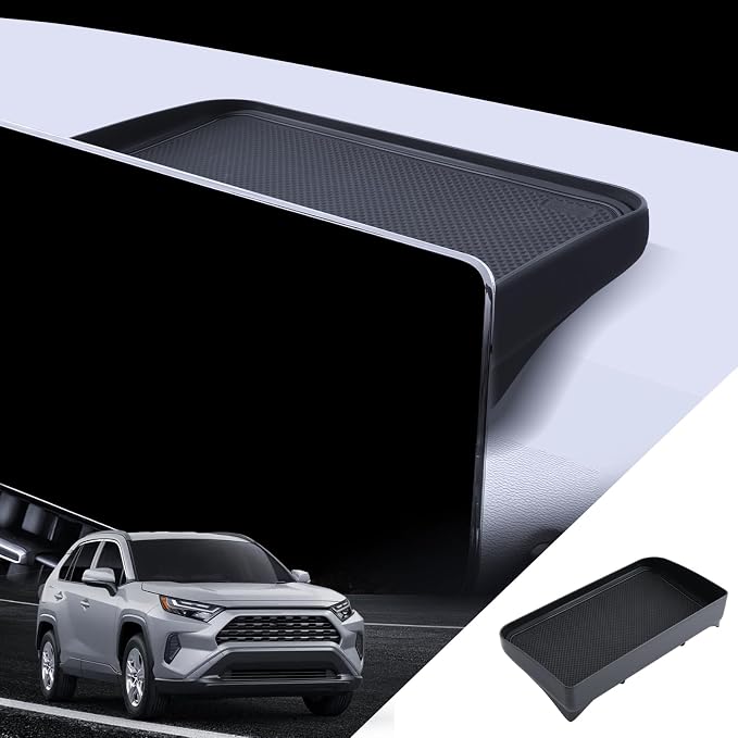for RAV4 Dashboard Console Organizer 2019-2025 Toyota RAV4 Hybrid LE/XLE/Limited/Adventure/XLE Premium/TRD Off Road Accessories Behind Screen Organizer Storage Box Console Dash Tray
