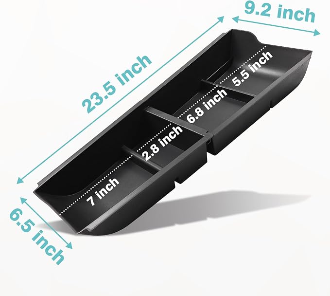 BestEvMod for Ioniq6 Lower Center Console Organizer Compatible with Hyundai Ioniq 6 Accessories 2025 2024 2023 Tray Storage Box Armrest ABS Material (Lower Organizer)