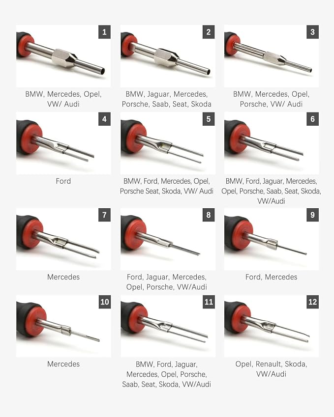 23Pcs Terminal Release Kit Universal Wire Connector Removal Pin Release Tool Electrical Connector Tool Set for Most Domestic and Imported Vehicles