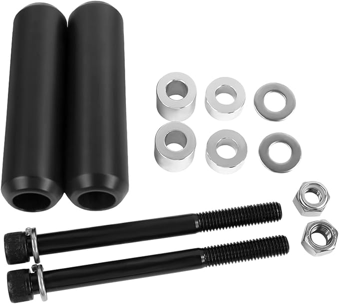 6.5" Motorcycle Frame Sliders Falling Crash Protector Upper Shock Mount Guards Falling Side Protector No Cut Kits Fit for Dyna 1998-2005 (Smooth Style)