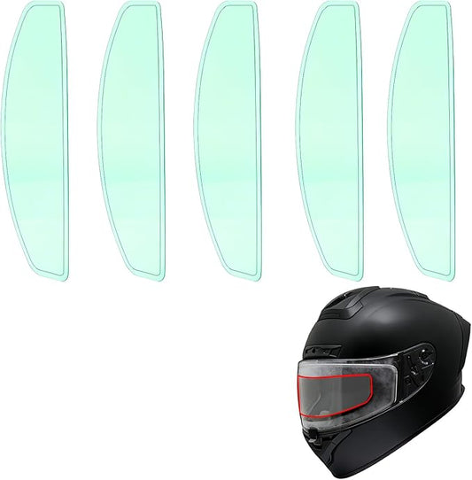 Universal Anti Fog Film for Motorcycle Helmet Visors,Helmet Visor Protector Anti Fog Sticker for Cold Mornings and Rainy Days,(5-Pack)