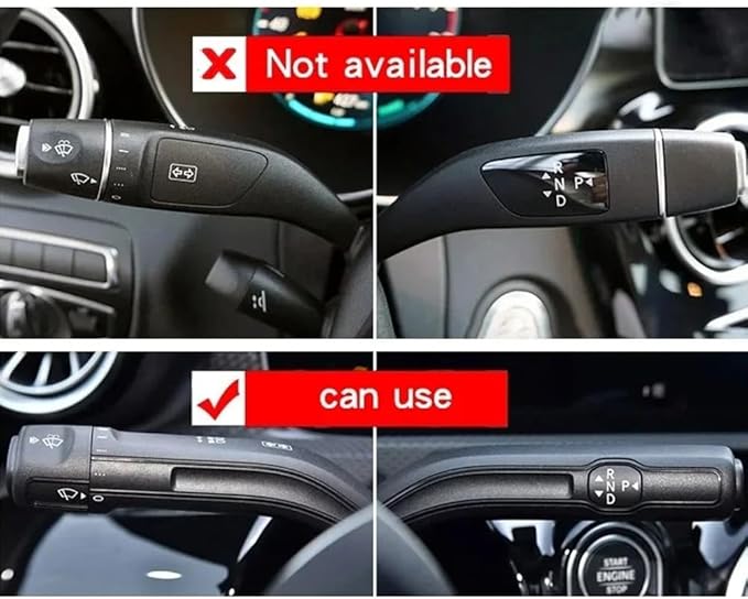 Carbon Fiber Car Shift Lever Wiper Rod Cover Trim Sticker for Mercedes Benz AMG A B CLA EQA EQB GLE GLS GLB GLA Class W177 W247 W118 W167 X167 X247 H247 Interior Accessories