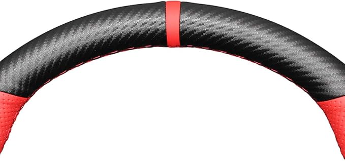 MEWANT Hand Stitched Matte Carbon Fiber Artificial Leather Steering Wheel Cover for Subaru WRX STI Levorg Steering Wrap