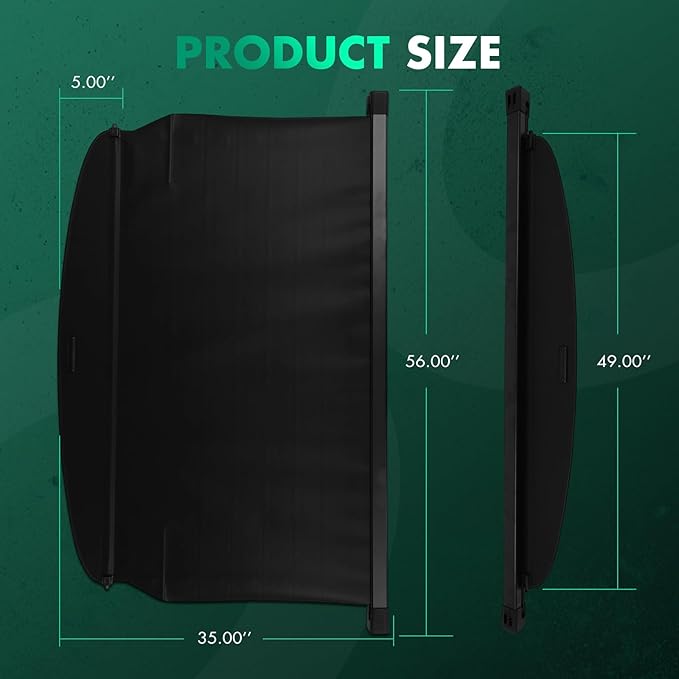 SCITOO Cargo Cover Shade for 2014-2015 Fit for Kia Sorento Accessories Retractable Rear Trunk Anti-Peeping Privacy Security Luggage Shade Cover