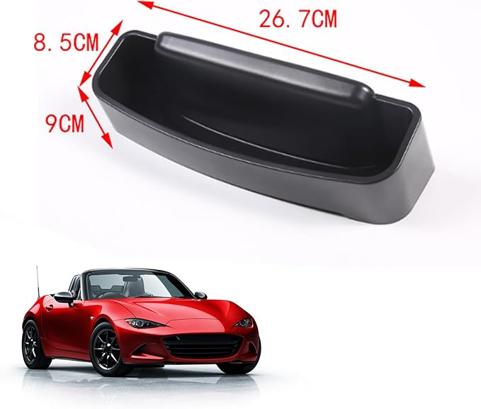 Car Center Console Navigation Screen Rear Storage Box,Phone Storage Organizer Tray,Fit for Mazda MX-5 ND Fiat Abarth 124 2016-2021 2022 2023 LHD,Center Console Navigation Rear Organizer