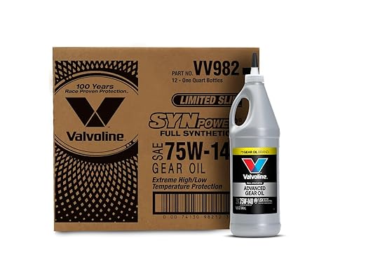 Valvoline SynPower SAE 75W-140 Full Synthetic Gear Oil 1 QT, Case of 12
