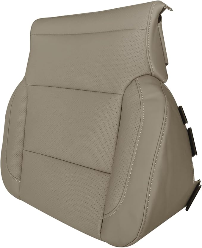 Replacement Driver Side Bottom Seat Cover Perforated Fits for Chevy Silverado GMC Sierra 1500 2500 3500 2015-2019 Tan (Also for Passenger Side)