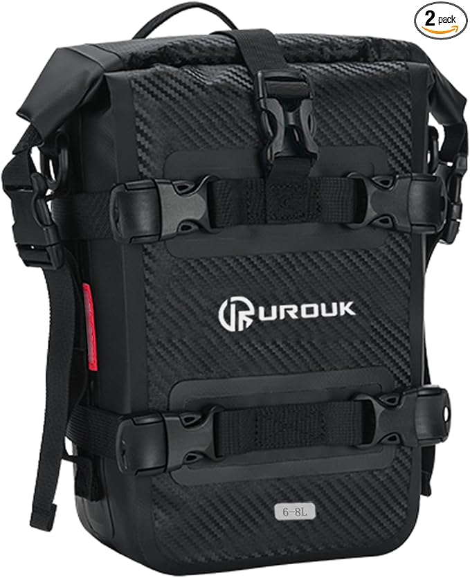 6-8L Waterproof Motorcycle Bumper Bag Motor Crash Bar Bag with Shoulder Strap - Essential Riding Gear for Motorcycles