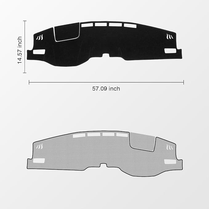 KUST Black Dash Cover for Toyota Venza 2021 2022 2023 2024 (LE, XLE, Limited) Left Hand Driving Polyester Dashboard Cover Non-Slip Center Console Dash Cover Sunshade Windshield No Glare