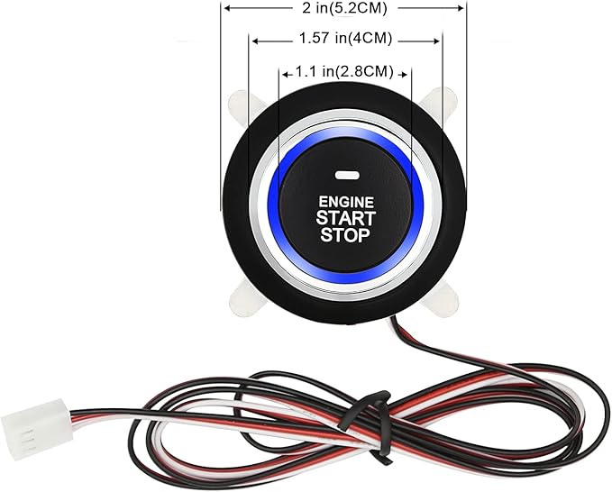 3T6B Passive Keyless Entry Car Alarm System PKE Engine Starter Push Button Vehicles Start/Stop Kit Safe Lock with 2 Smart Key (Upgrade)