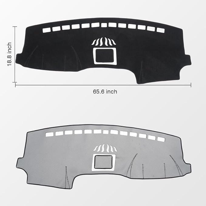 KUST Black Dash Cover for Ford F-150 F150 2015-2020 (Without HUD)(Not fits for 2018 F150 Dashboard Without Speaker in Center Bin) Dashboard Cover Non-Slip Interior Accessories for F-150 F150 No Glare