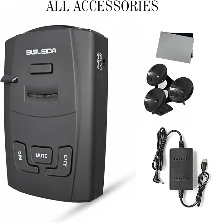 Radar Detectors for Cars American Laser X K KA Bands VG 2 Protection S360 with LaserEye Front Rear Police Scanner 12V Socket Type-c to DC3.5 Charge (BLSLEIDA S360A)