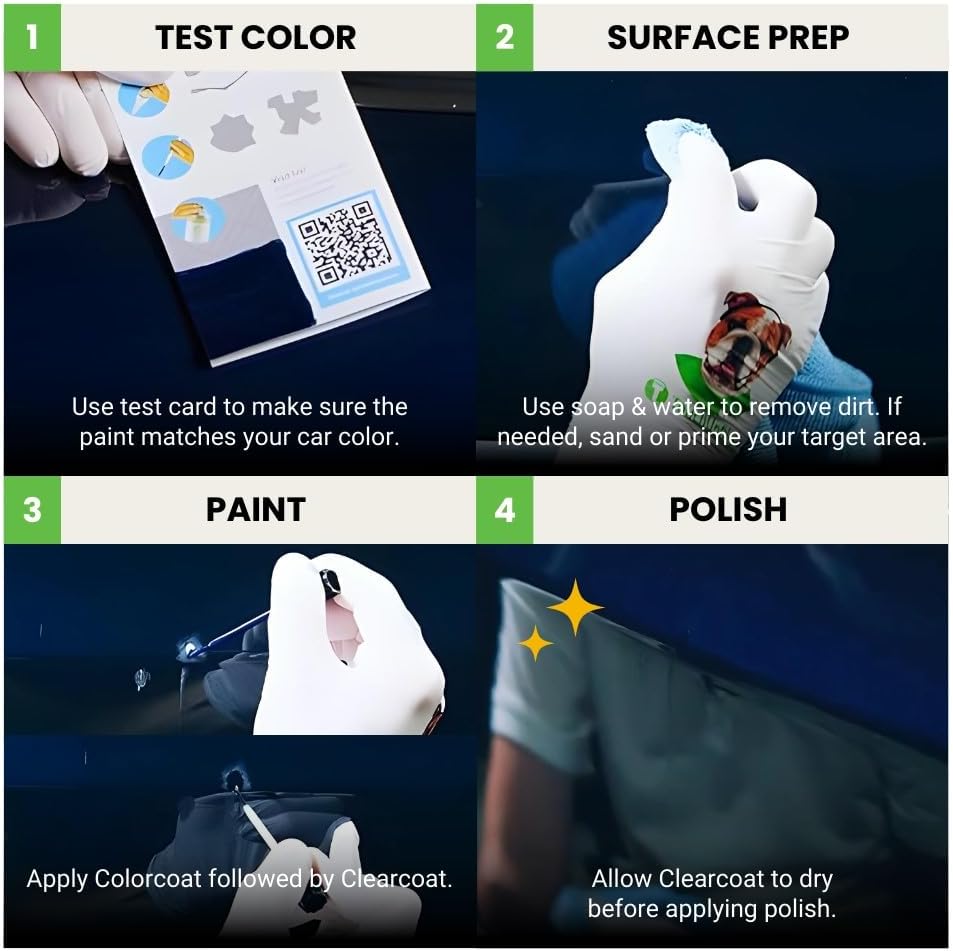 TouchUpDirect 1C8 Luner Mist Silver Metallic Compatible with Toyota Exact Match Touch Up Paint Brush - Preferred Kit