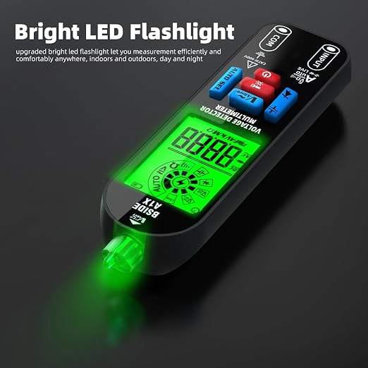 BSIDE Smart Digital Multimeter Tester Rechargeable Electrical Voltmeter Capacitance Diode Continuity Resistance Live Check AC DC Voltage Tester