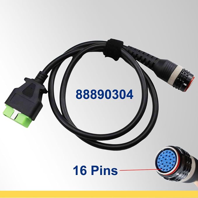 16 Pins 88890304 Main Test Scanner USB Connector Cable OBD2 for Vo-l-vo Truck VOCOM 88890300 VOCOMII 88894000 Diagnostic Adapter Tool