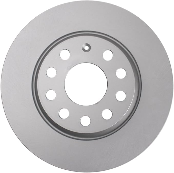 TRQ Rear Brake Rotor Set G Coated Vented Compatible with 2006-2015 Audi A3 A3 Quattro Q3 Q3 Quattro 2005-2018 Volkswagen CC Eos GTI Jetta Passat Rabbit R32 Tiguan Tiguan Limited