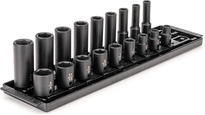 TEKTON 3/8 Inch Impact Socket Set, 18-Piece | SID91208